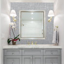 2 of 4:Simplify 2 Pack Linen Self-Adhesive Shelf Liner in Grey 