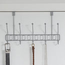 7 of 10:Home Basics Unity Over the Door 5 Hook Hanging Rack, Silver 