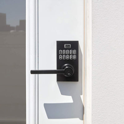 2 of 6:Kwikset SmartCode 917 Residential Electronic Lever Deadbolt Lock, Black 
