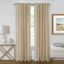1 of 4:Wallace Panel de cortina para ventana con bolsillo para barra - 52x63 - Lino 