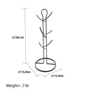 6 of 6:Home Basics Wire Collection 6 Hook Mug Tree, Black 