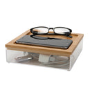 3 of 4:Simplify Large Clear Organizer with Bamboo Lid 