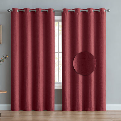 6 of 8:Courtney Textured Room Darkening Grommet Window Panel, 52x84 Inches 