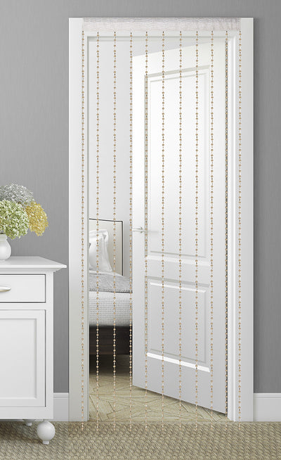1 of 3:Clarity Jaeger Diamond Beaded Rod Pocket Panel, dorado, 40 x 84 pulgadas 