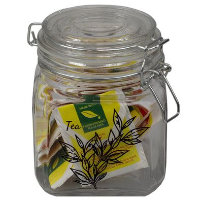 4 of 10:Pot Home Basics Ludlow de 65 cl avec fermoir en métal, transparent 