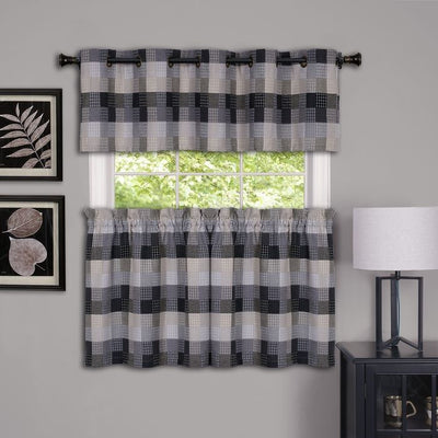 1 of 1:Harvard - Valance w/10 Sm Grommets - 58x14 Black 