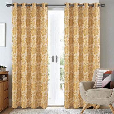 2 of 5:Breanne Floral Jacquard Grommet Window Panel, 54x84 Inches 