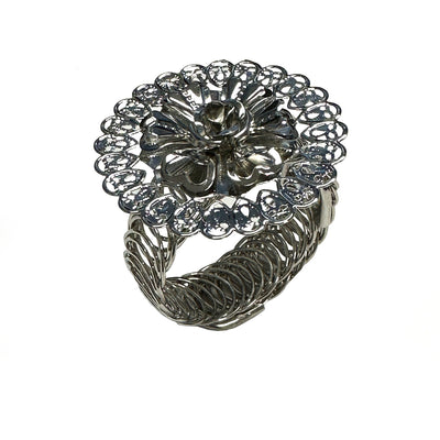 2 of 2:Marigold Decorative One Piece Window Curtain Tieback, Silver 