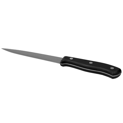 3 of 4:Home Basics 5 Cuchillo multiusos de acero inoxidable con mango de baquelita contorneado, negro 