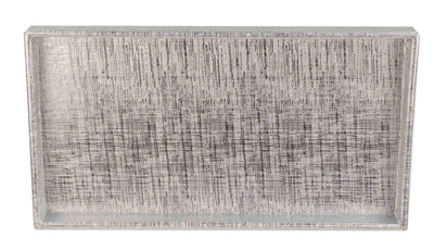 1 of 3:Plateau de toilette tissé métallique Home Basics, argent 