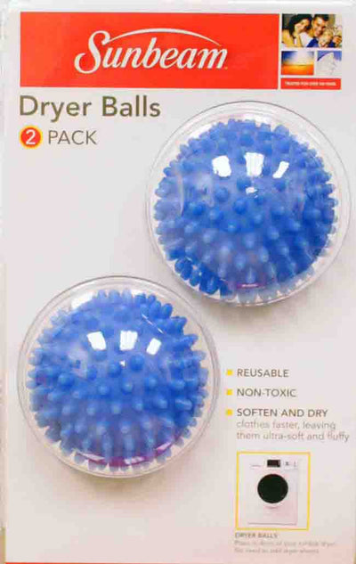 1 of 2:Sunbeam Plastic Dryer Balls, (Pack of 4), Blue 