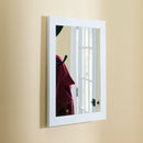 2 of 3:Miroir mural rectangulaire contemporain Home Basics, blanc 