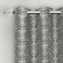 2 of 5:Panel de cortina de ventana con ojales Python - 52x63 - Negro/Plata 
