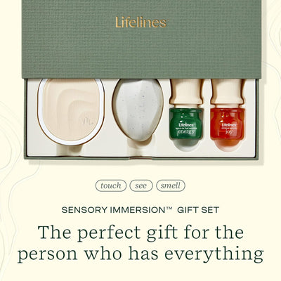 2 of 6:Lifelines Unique Sensory Immersion Grounding Stone Gift Set, Citrus 