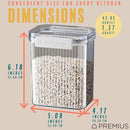 16 of 36:PREMIUS Plastic Food Storage Container, Rectangle, Clear-Natural 