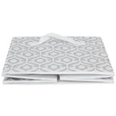 2 of 4:Home Basics Papelera de almacenamiento Damasco, plateada 