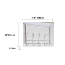 3 of 3:Home Basics Chrome Plated Steel Over the Door 5 hook Hanging Rack 