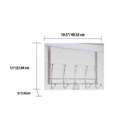 3 of 3:Home Basics Chrome Plated Steel Over the Door 5 hook Hanging Rack 
