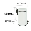 8 of 8:Home Basics Paris Design Cubo de Basura, Blanco, 3 Litros 