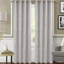5 of 5:Montrose Plaster Jacquard Grommet Window Panel, 54x84 Inches 