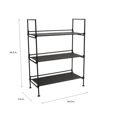 4 of 4:Neu Home 3 Tier Freestanding Shelf in Espresso 
