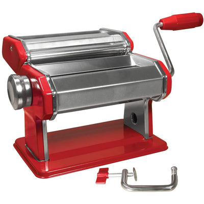 1 of 5:Máquina de pasta de estilo tradicional Weston, 6 pulgadas, rojo toscano 