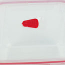3 of 5:Home Basics Lot de 10 boîtes de conservation carrées verrouillables en plastique avec couvercles à clipser ventilés, rouge 
