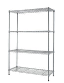 1 of 2:Home Basics 4 Tier Steel Wire Shelf Rack, Chrome 