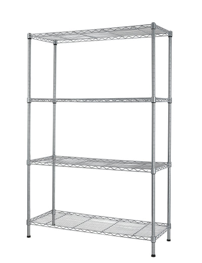 1 of 2:Home Basics 4 Tier Steel Wire Shelf Rack, Chrome 