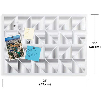 2 of 6:Tableau d'affichage magnétique mural Umbra Trigon, blanc, 38 x 53 cm 