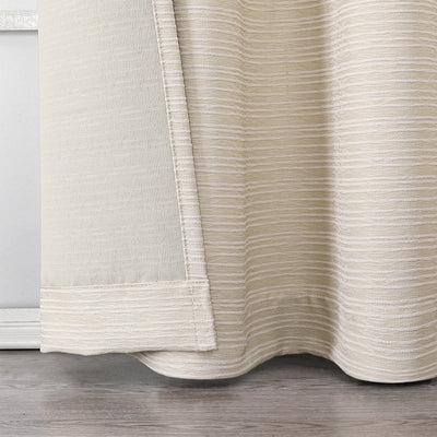 24 of 24:Yola Blackout Textured Jacquard Grommet Window Panel, 52x84 Inches 