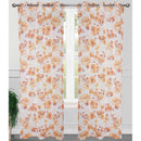 4 of 6:Paquete de 2 paneles de ventana con ojales transparentes florales Megan, 2-38x84 pulgadas 