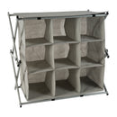 1 of 4:Simplify 9 Grid Collapsible Shoe Rack in Grey 