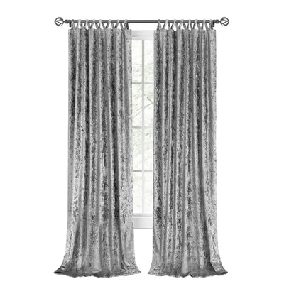 2 of 3:Harper Criss-Cross Window Curtain Panel - 50x63 Grey 