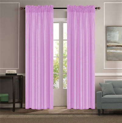 11 of 17:Melanie Faux Silk Rod Pocket Window Panel, 55x84 Inches 