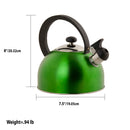 5 of 5:Home Basics Stainless Steel Tea Kettle, Silver, 85 Ounces 