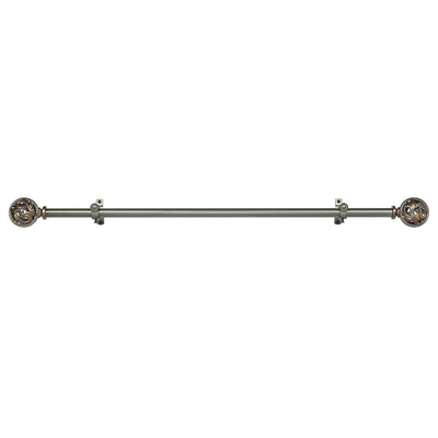 10 of 12:Buono II Grace Adjustable Window Curtain Rod, Nickel 