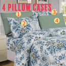 7 of 12:Ensemble de draps infroissables en microfibre imprimés PREMIUS Premium French Flourish 4 et 6 pièces 