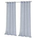 3 of 6:Perry Textured Slub Sheer Grommet Window Panel, Blue, 54x84 Inches 