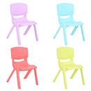 1 of 1:Juego de sillas de aprendizaje para niños apilables de plástico JOON, lila-azul bebé-coral-lima 