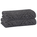 16 of 23:PREMIUS 2 Pack Damask 100% Cotton Yarn Dyed Hand Towel, 16x28 Inches 