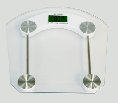 2 of 5:Home Basics Digital Glass Bathroom Scale, Clear, 12.75x12.75 Inches 