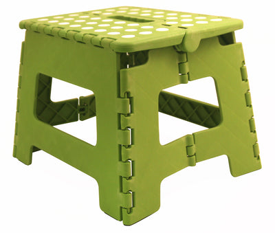1 of 1:Home Basics Taburete Plegable Pequeño de Plástico con Puntos Antideslizantes, Verde 