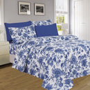 5 of 12:PREMIUS Premium Azure 4 & 6 Piece Microfiber Printed Wrinkle-Free Sheet Set 