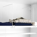 5 of 6:Home Basics Vinyl Coated Steel Shelf Divider, White 