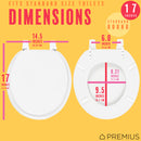 5 of 14:PREMIUS Wood Toilet Seat, Standard Round, 17 Inches 