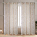 1 of 7:Martina Embossed Metallic Sheer Grommet Window Panel, 55x90 Inches 