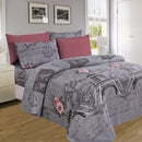 5 of 12:PREMIUS Premium Bonjour 4 & 6 Piece Microfiber Printed Wrinkle-Free Sheet Set 