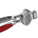 3 of 5:Home Basics Rubber Grip Zinc Plated Steel Garlic Presser, Red 