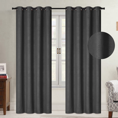 7 of 10:Oakley Embossed Room Darkening Grommet Window Panel, 54x84 Inches 